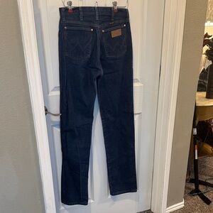 Wrangler Boot Cut Men size 30x36 Dark Blue Denim Jeans